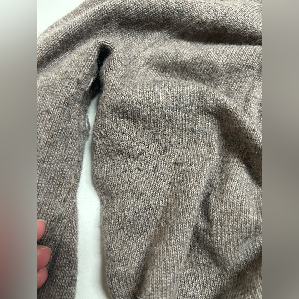 Armani Exchange Brown Cashmere Blend Ruffle Cardigan Sweater Medium - Picture 8 of 8